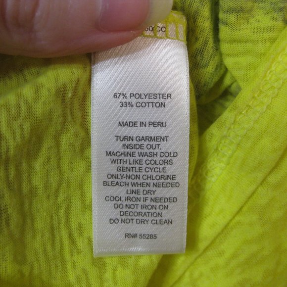 NWOT Express neon yellow graphic tee t shirt top XS extra small - Picture 5 of 6